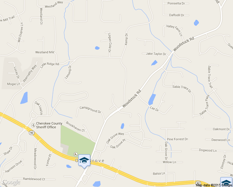 map of restaurants, bars, coffee shops, grocery stores, and more near 116 Sable Ridge Drive in Acworth