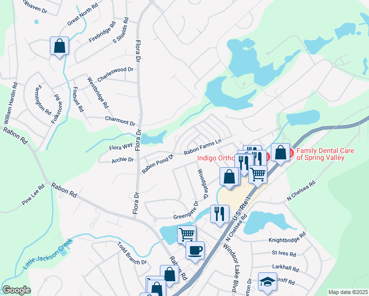 map of restaurants, bars, coffee shops, grocery stores, and more near 501 Scarlet Sage Lane in Columbia