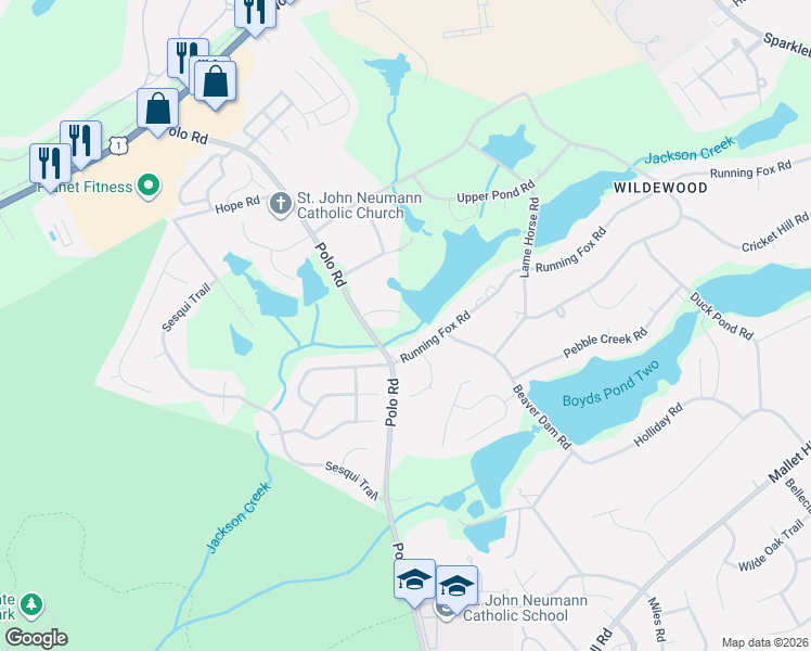 map of restaurants, bars, coffee shops, grocery stores, and more near 16 Sand Spur Road in Columbia