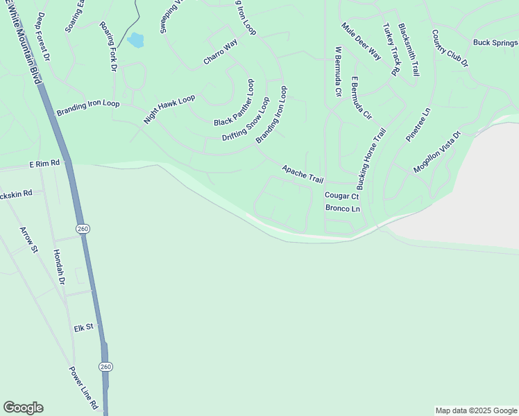 map of restaurants, bars, coffee shops, grocery stores, and more near 5255 South Blue Ridge Loop in Navajo County