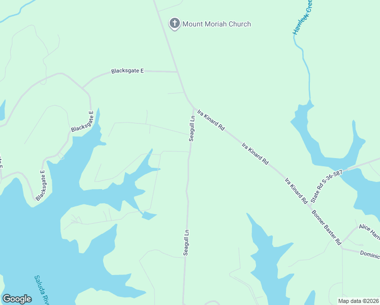 map of restaurants, bars, coffee shops, grocery stores, and more near 202 Seagull Lane in Prosperity
