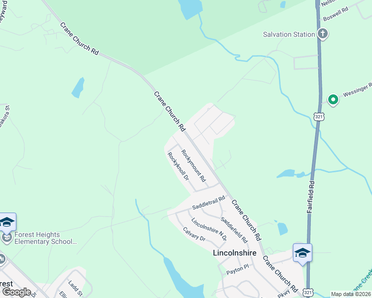 map of restaurants, bars, coffee shops, grocery stores, and more near 1121 Rockymount Road in Columbia