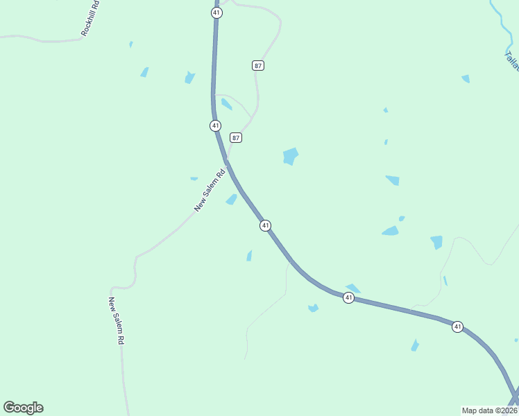 map of restaurants, bars, coffee shops, grocery stores, and more near 11534 Mississippi 41 in Pontotoc