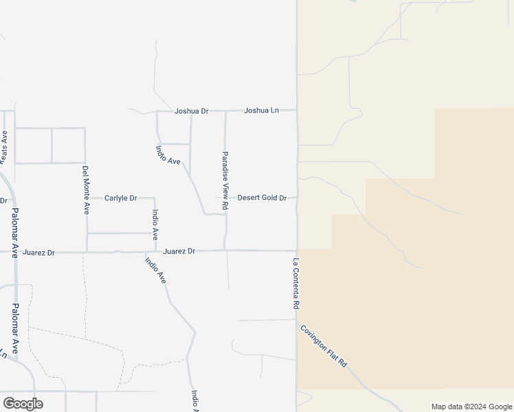 map of restaurants, bars, coffee shops, grocery stores, and more near 59149 Desert Gold Drive in Yucca Valley