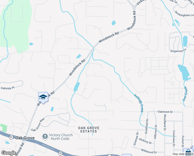 map of restaurants, bars, coffee shops, grocery stores, and more near 228 Sable Trace Drive in Acworth