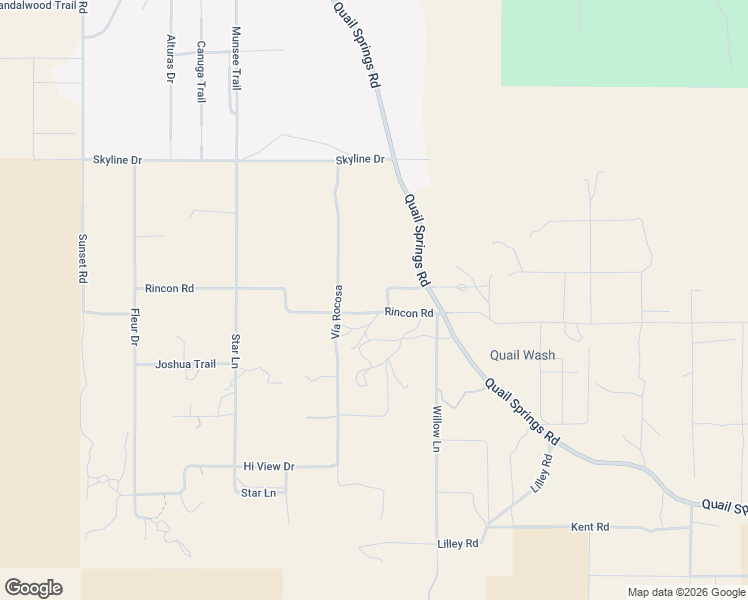 map of restaurants, bars, coffee shops, grocery stores, and more near 62238 Rincon Road in Joshua Tree