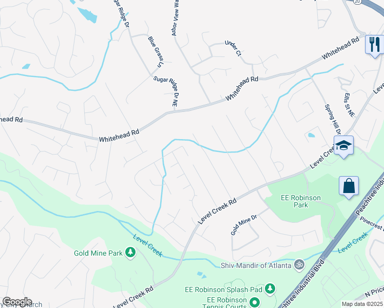 map of restaurants, bars, coffee shops, grocery stores, and more near 5084 Dogwood Hills Drive in Sugar Hill