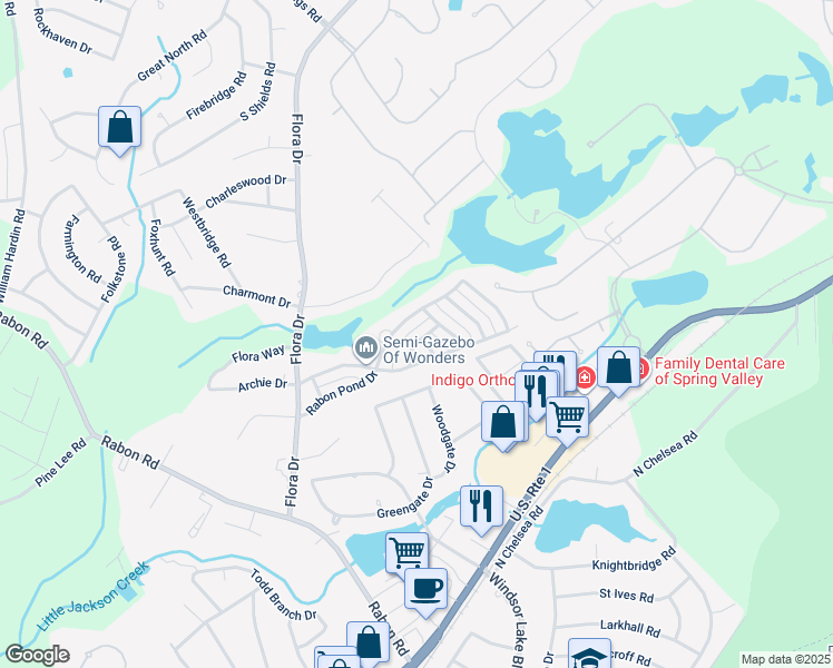 map of restaurants, bars, coffee shops, grocery stores, and more near 764 Blazing Star Trail in Columbia