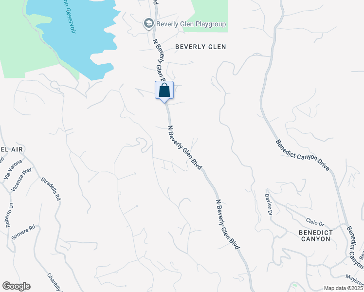 map of restaurants, bars, coffee shops, grocery stores, and more near 1656 North Beverly Glen Boulevard in Los Angeles