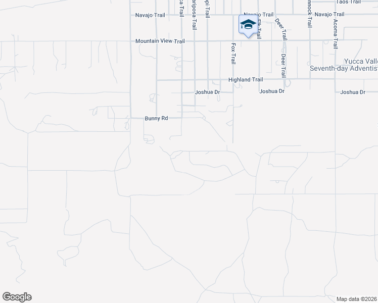 map of restaurants, bars, coffee shops, grocery stores, and more near 6422 El Dorado Drive in Yucca Valley