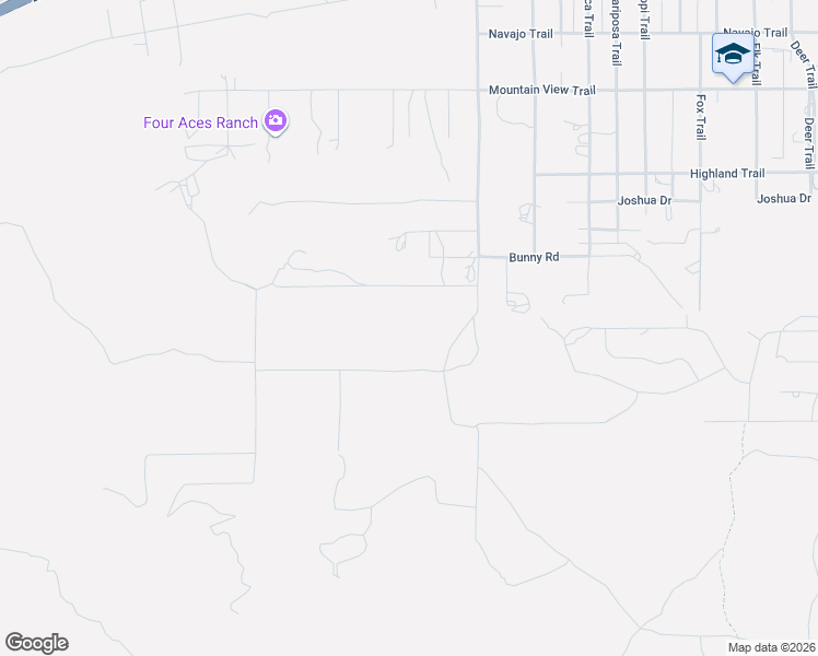 map of restaurants, bars, coffee shops, grocery stores, and more near 55149 Hoopa Trail in Yucca Valley