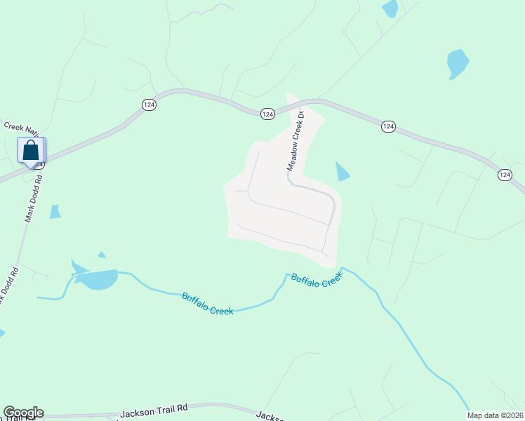 map of restaurants, bars, coffee shops, grocery stores, and more near 243 Blue Grass Drive in Jefferson