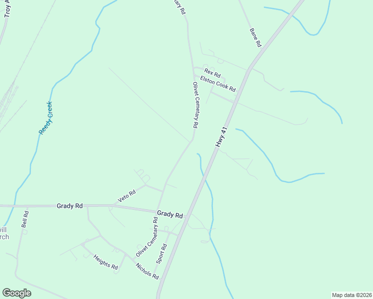 map of restaurants, bars, coffee shops, grocery stores, and more near 2623 Olivet Cemetary Road in Mullins