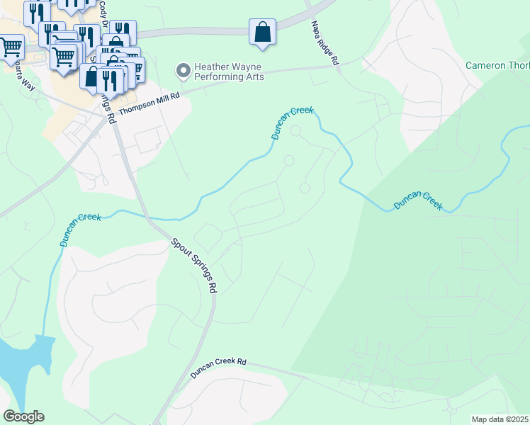 map of restaurants, bars, coffee shops, grocery stores, and more near in Braselton