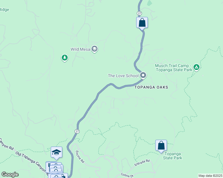 map of restaurants, bars, coffee shops, grocery stores, and more near 800 North Topanga Canyon Boulevard in Los Angeles County
