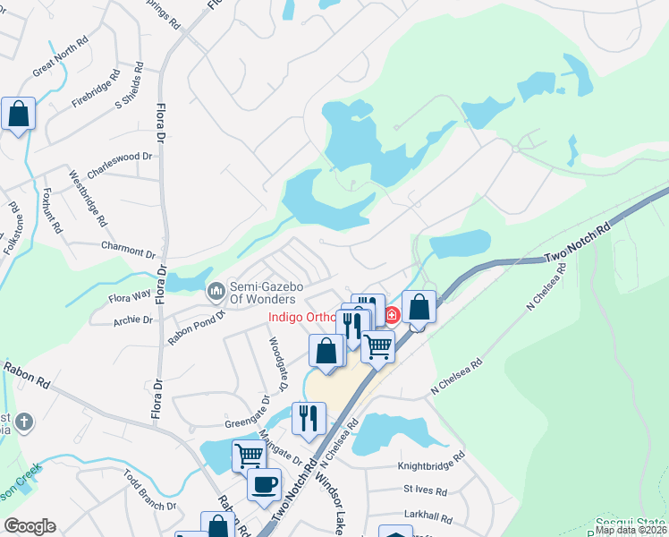 map of restaurants, bars, coffee shops, grocery stores, and more near 1667 Rabon Farms Lane in Columbia