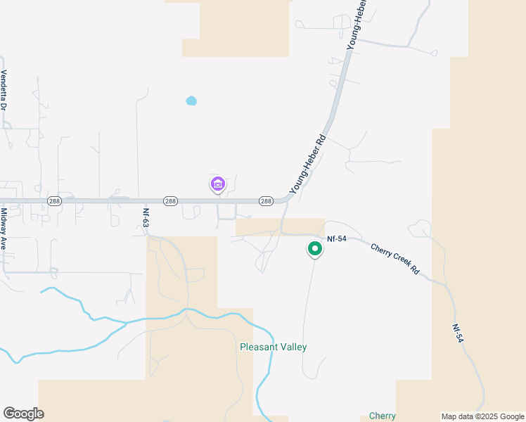 map of restaurants, bars, coffee shops, grocery stores, and more near Desert to Tall Pines Highway in Young
