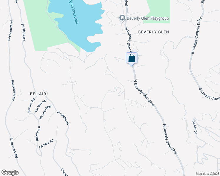 map of restaurants, bars, coffee shops, grocery stores, and more near 10509 Vestone Way in Los Angeles