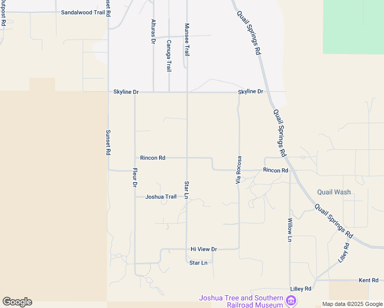 map of restaurants, bars, coffee shops, grocery stores, and more near 8333 Star Lane in Joshua Tree