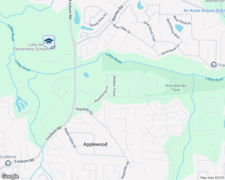 map of restaurants, bars, coffee shops, grocery stores, and more near 509 Mullein Trc in Woodstock
