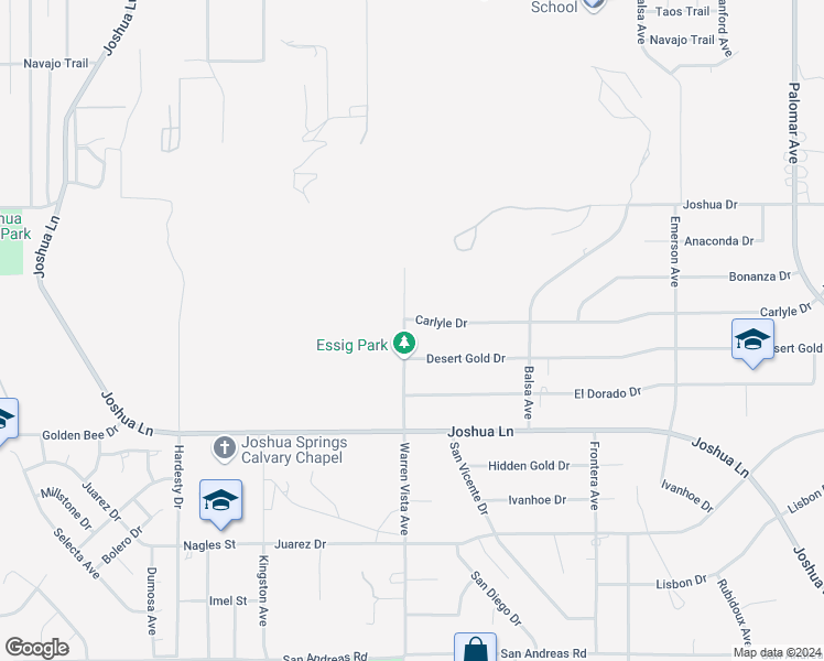 map of restaurants, bars, coffee shops, grocery stores, and more near 8323 Warren Vista Avenue in Yucca Valley