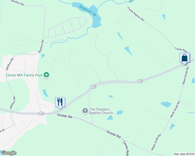 map of restaurants, bars, coffee shops, grocery stores, and more near 131 Ellington Drive in Jefferson