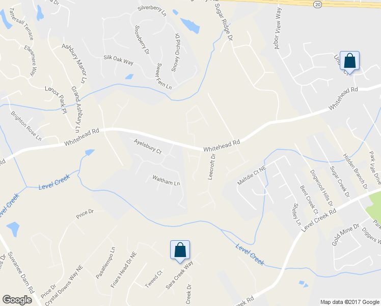 map of restaurants, bars, coffee shops, grocery stores, and more near 5163 Winter Haven Walk in Sugar Hill