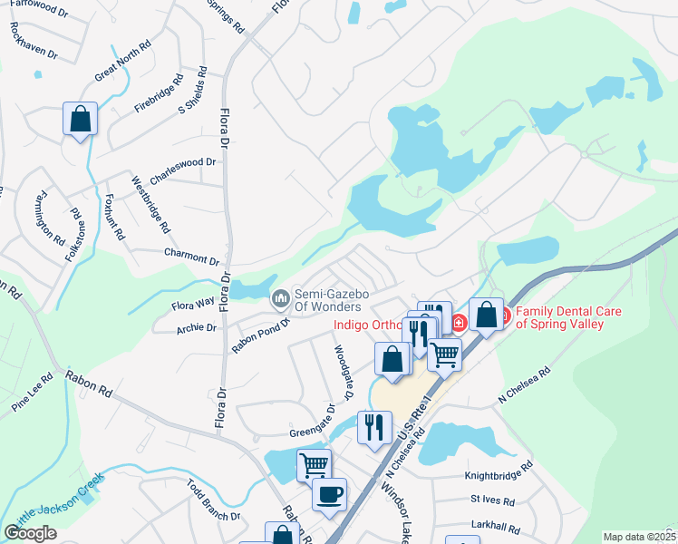 map of restaurants, bars, coffee shops, grocery stores, and more near 764 Blazing Star Trail in Columbia