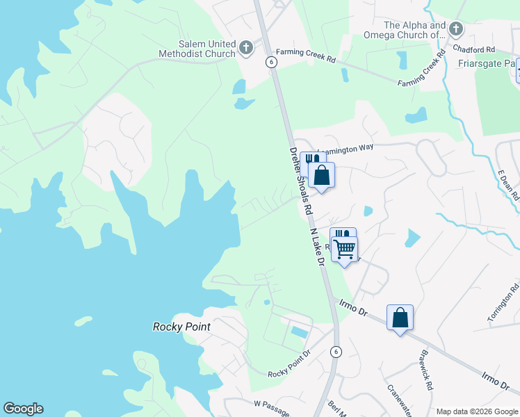 map of restaurants, bars, coffee shops, grocery stores, and more near 501 Tennyson Drive in Columbia