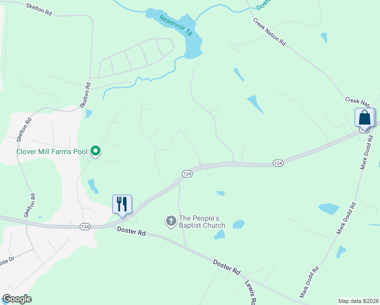 map of restaurants, bars, coffee shops, grocery stores, and more near 131 Ellington Drive in Jefferson