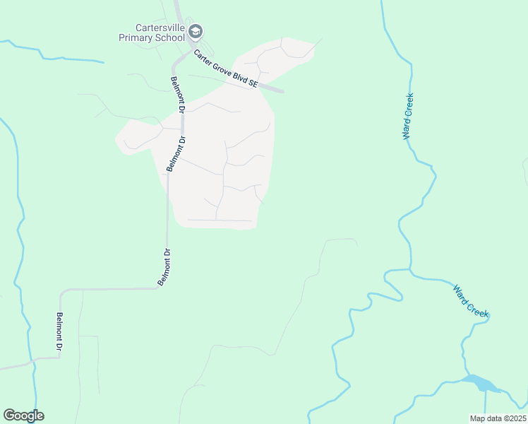 map of restaurants, bars, coffee shops, grocery stores, and more near 11 Bluff Court in Cartersville