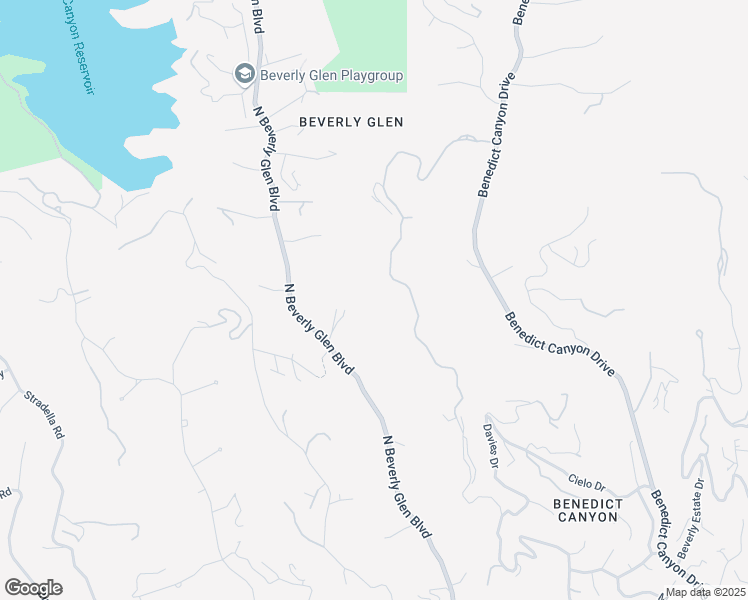 map of restaurants, bars, coffee shops, grocery stores, and more near Beverly Glen Boulevard in Los Angeles