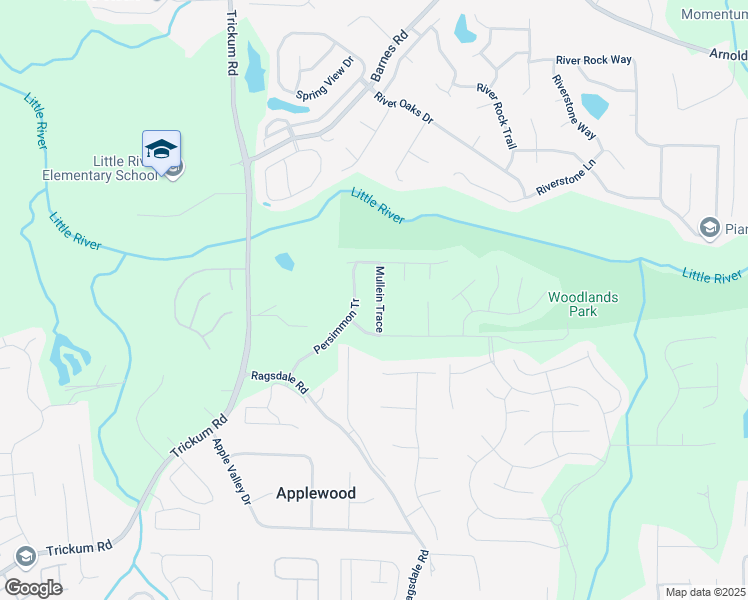 map of restaurants, bars, coffee shops, grocery stores, and more near 515 Mullein Trace in Woodstock