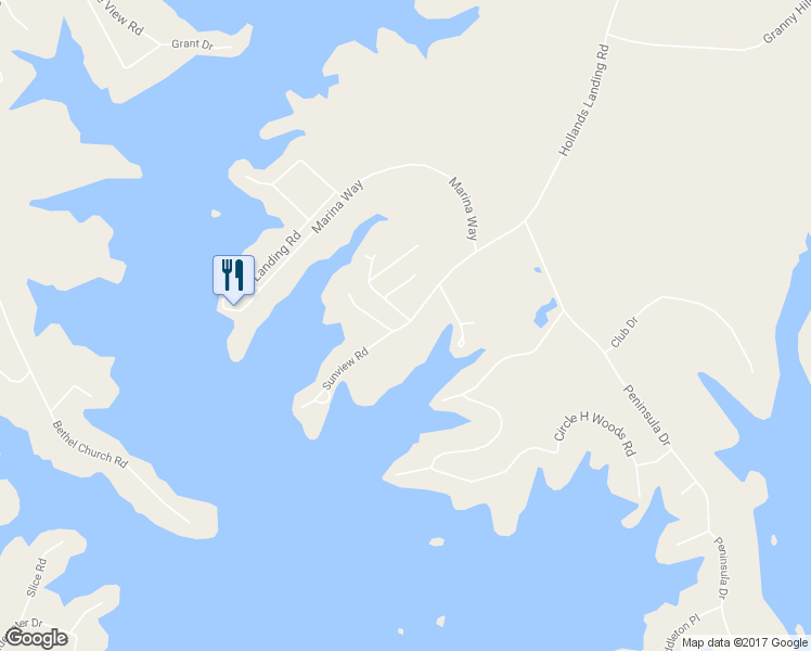 map of restaurants, bars, coffee shops, grocery stores, and more near 1811 Hollands Landing Road in Prosperity