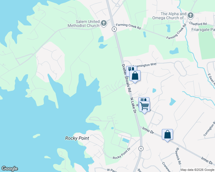map of restaurants, bars, coffee shops, grocery stores, and more near 501 Tennyson Drive in Columbia