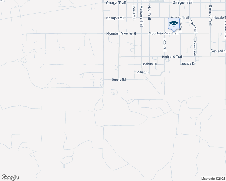 map of restaurants, bars, coffee shops, grocery stores, and more near 8259 Eneva Lane in Yucca Valley