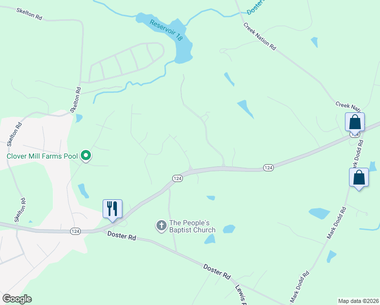 map of restaurants, bars, coffee shops, grocery stores, and more near 131 Ellington Drive in Jefferson