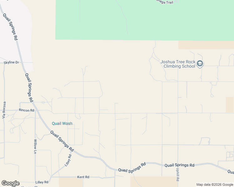 map of restaurants, bars, coffee shops, grocery stores, and more near 8353 Hillside Road in Joshua Tree