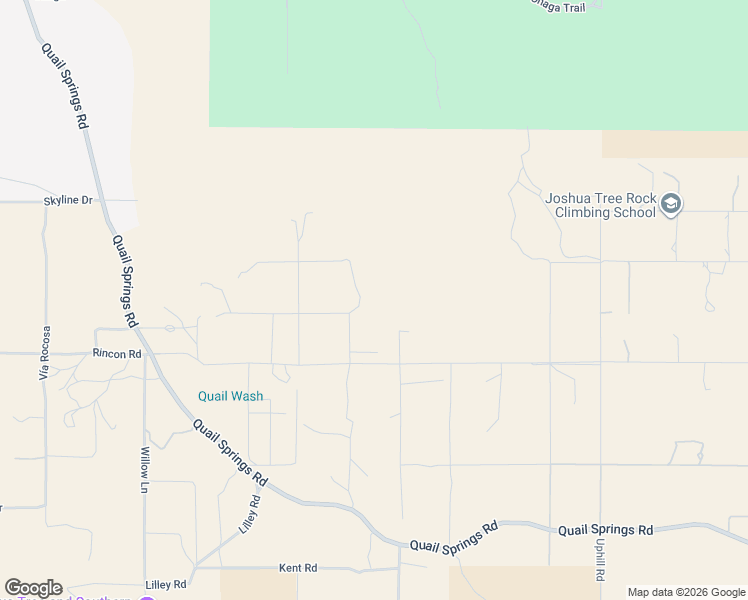 map of restaurants, bars, coffee shops, grocery stores, and more near 8353 Hillside Road in Joshua Tree