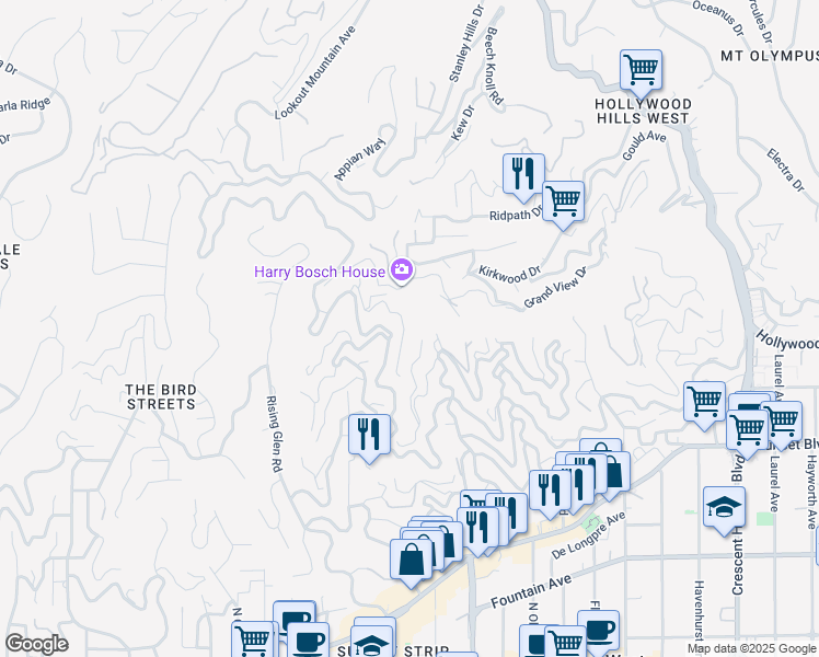 map of restaurants, bars, coffee shops, grocery stores, and more near 4060 Whittier Boulevard in Los Angeles