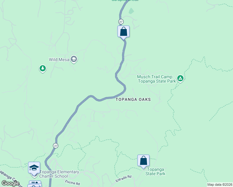 map of restaurants, bars, coffee shops, grocery stores, and more near 999 North Topanga Canyon Boulevard in Los Angeles County