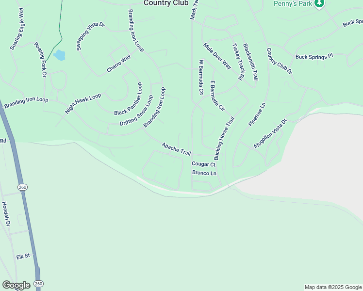 map of restaurants, bars, coffee shops, grocery stores, and more near 5480 Apache Trail in Pinetop Country Club