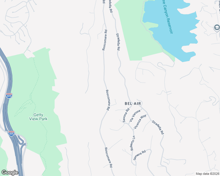 map of restaurants, bars, coffee shops, grocery stores, and more near 1800 Roscomare Road in Los Angeles