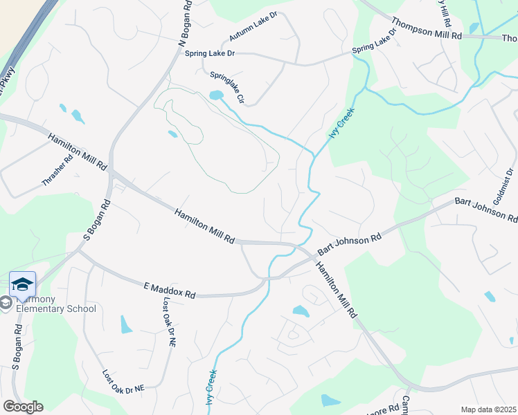map of restaurants, bars, coffee shops, grocery stores, and more near 4020 Inman Park Lane in Buford