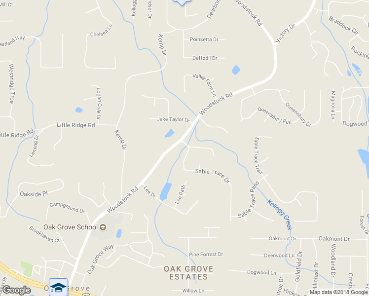 map of restaurants, bars, coffee shops, grocery stores, and more near 102 Sable Trace Lane in Acworth