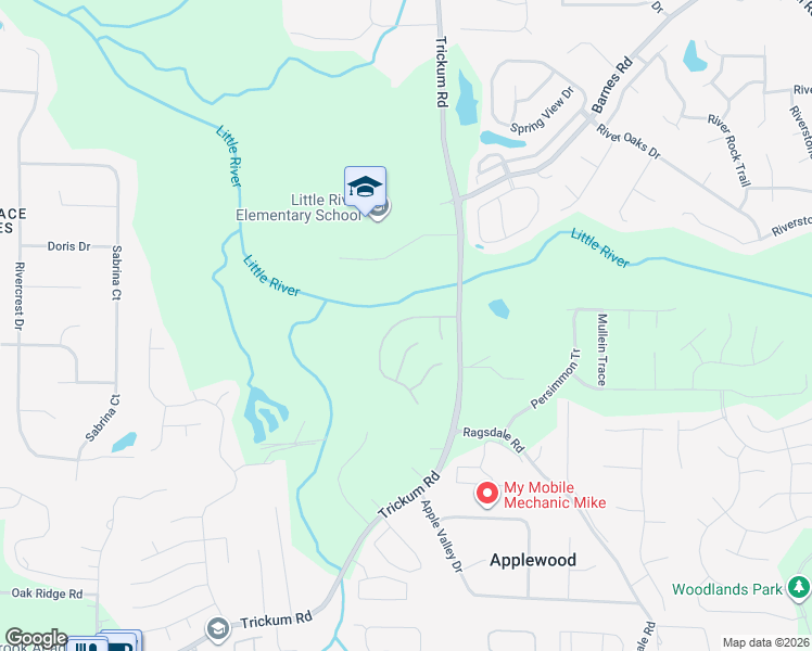 map of restaurants, bars, coffee shops, grocery stores, and more near 115 Nocatee Trail in Woodstock