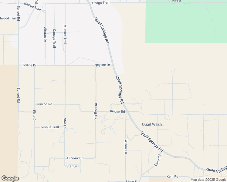 map of restaurants, bars, coffee shops, grocery stores, and more near 8256 Quail Springs Road in Joshua Tree