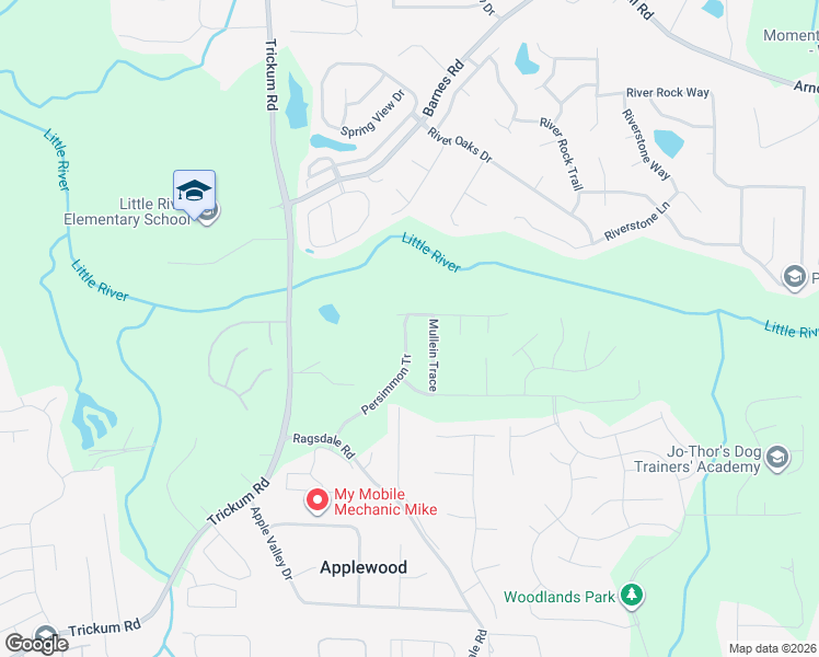 map of restaurants, bars, coffee shops, grocery stores, and more near 222 Persimmon Tr in Woodstock