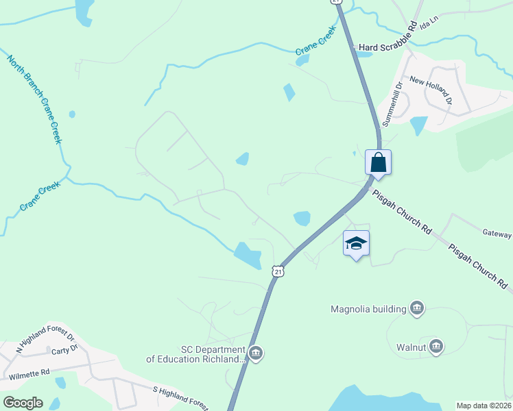 map of restaurants, bars, coffee shops, grocery stores, and more near 112 Hastings Point Drive in Columbia