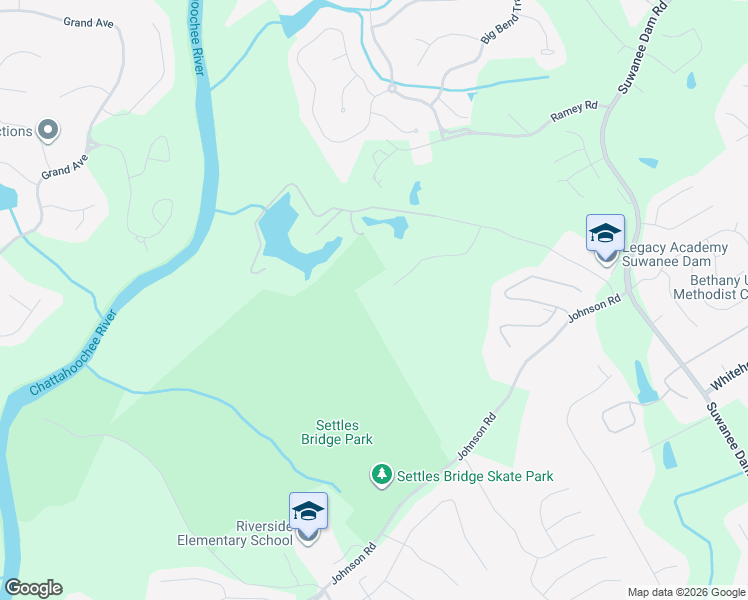 map of restaurants, bars, coffee shops, grocery stores, and more near 5649 Kennedy Road in Suwanee
